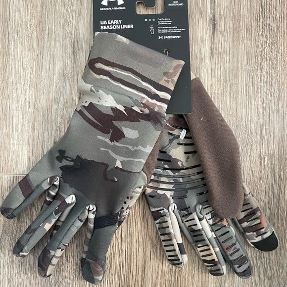 Under Armour UA  Early Season Storm Liner Forest AS Camo Hunt Glove man’s large - Picture 1 of 6